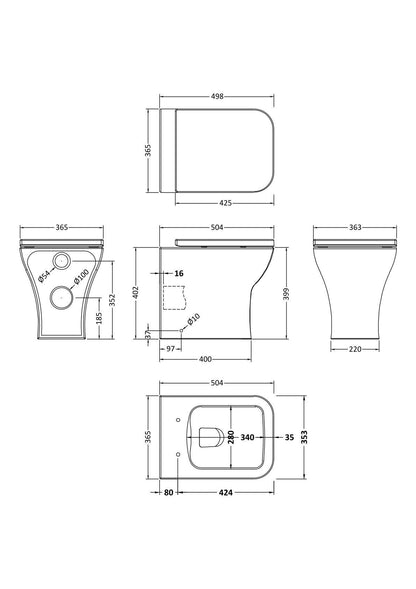 Ava Back To Wall Pan & Soft Close Seat