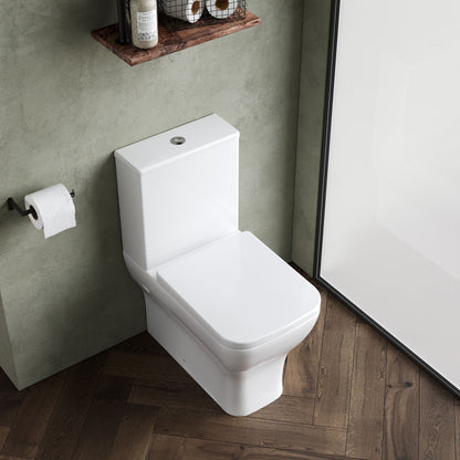 Ava Flush Rimless Toilet Pan, Cistern & Soft Close Seat