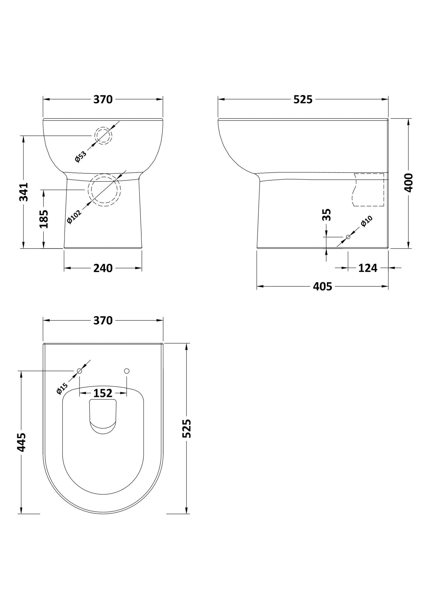 Isla Round Back To Wall Rimless Pan