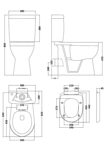 Accessible Comfort Height Pan & Cistern