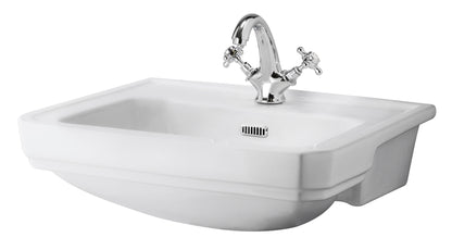 Richmond 560mm Semi Recessed Basin 1 Tap Hole