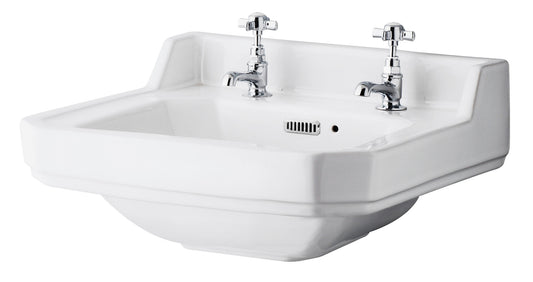 Richmond Wall Hung 2 Tap Hole Basin 595mm
