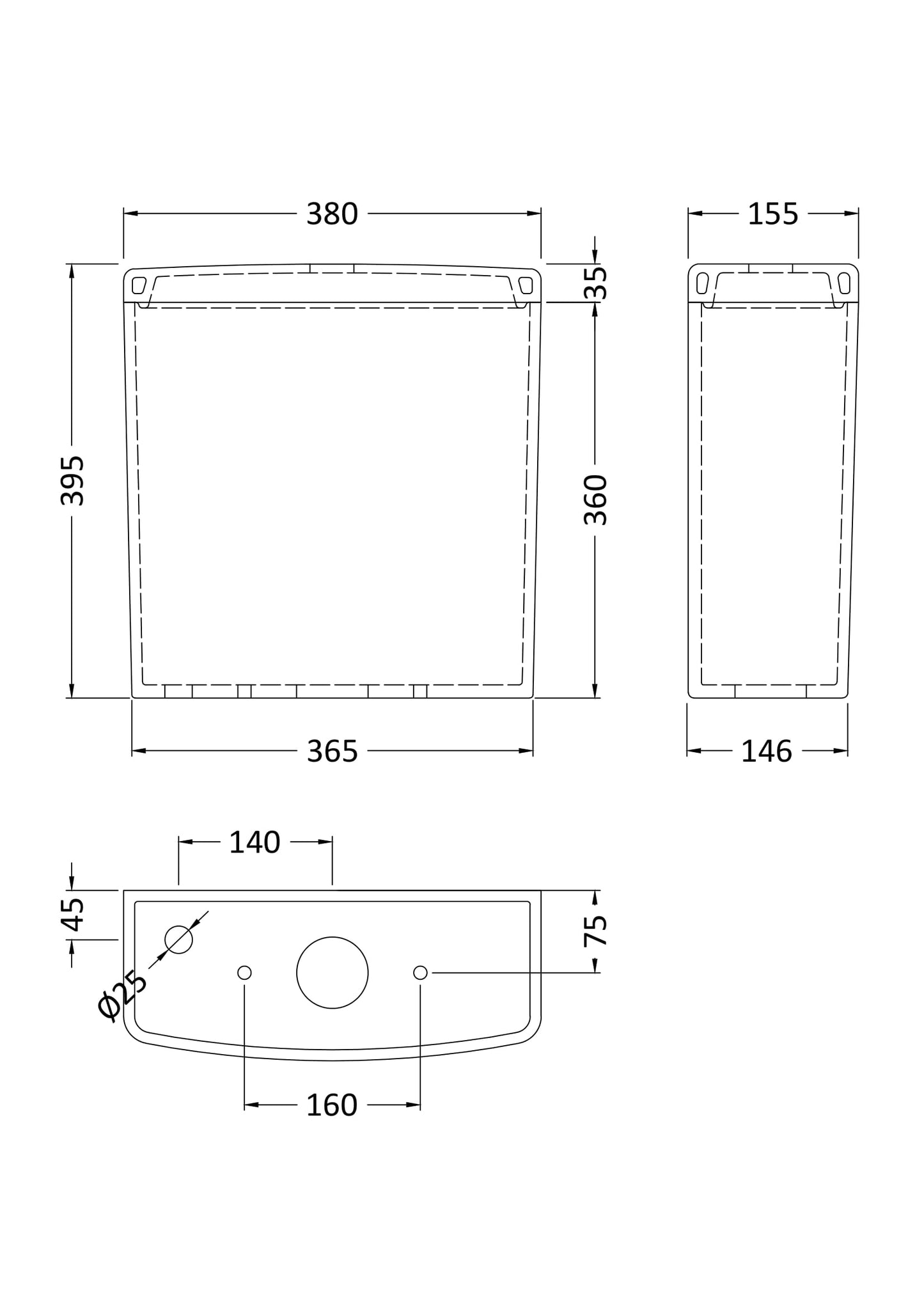Arlo Compact Close Coupled Cistern