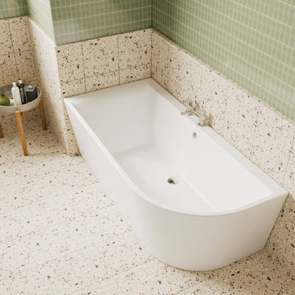 Nuie Choice 1700mm Left-Hand Corner Bath With Legs