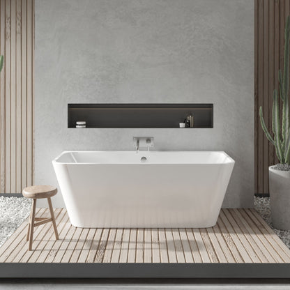 Nuie Choice 1600mm Square Back To Wall Bath With Legs