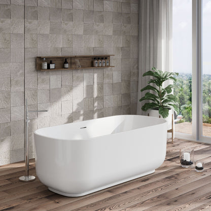 Nuie Choice Perpetua 1700mm Square Freestanding Bath With Legs And Waste