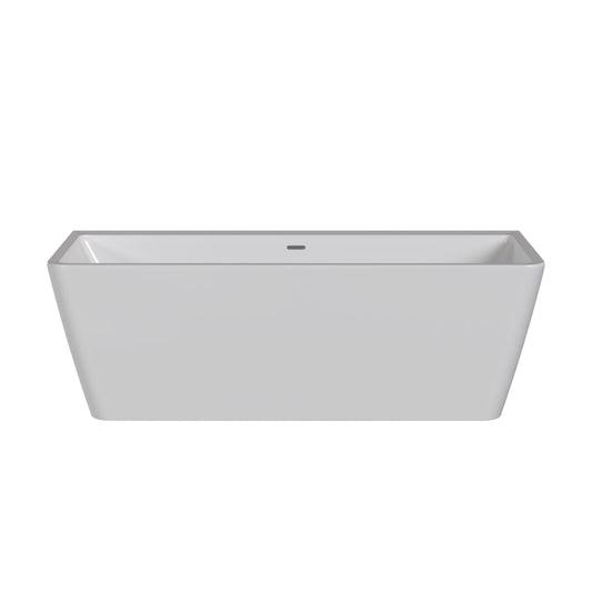 Nuie Choice Endeavor 1700mm Square Back To Wall Bath With Legs And Waste