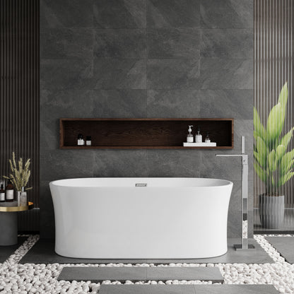 Nuie Choice Solstice 1600mm Freestanding Bath With Legs And Waste