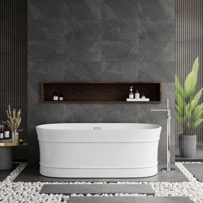Nuie Choice Equinox 1600mm Freestanding Bath With Legs And Waste