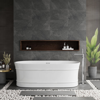 Nuie Choice Equinox 1700mm Freestanding Bath With Legs And Waste
