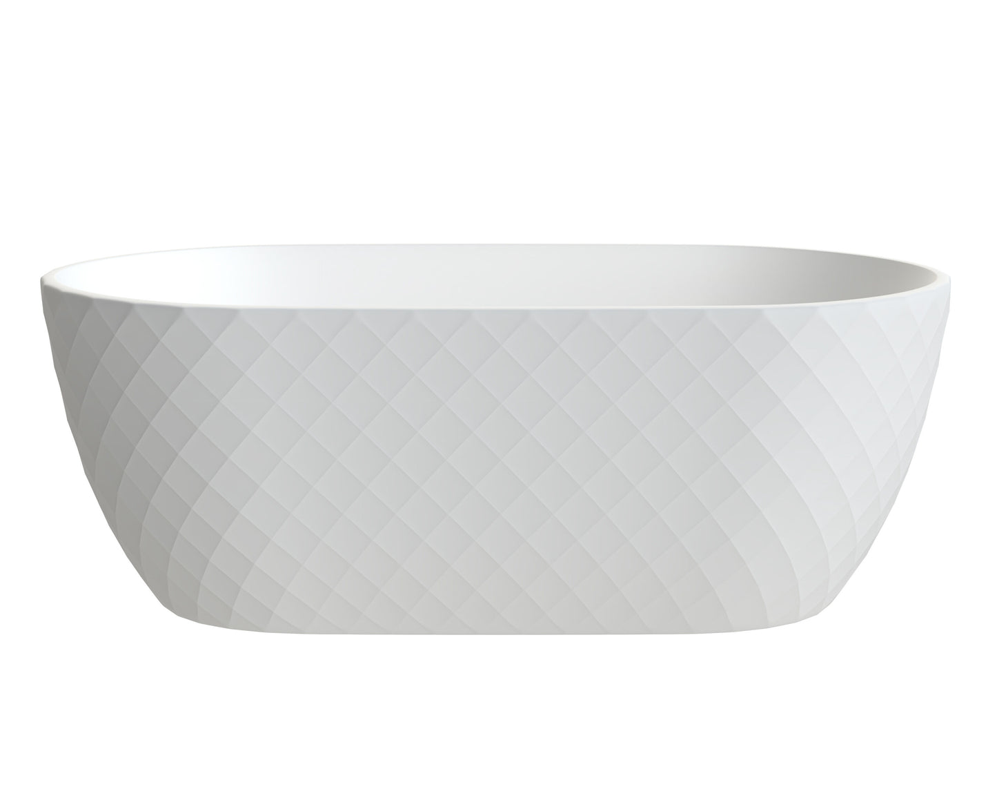 Minara 1590 x 740 x 590 Textured Oval Freestanding Bath