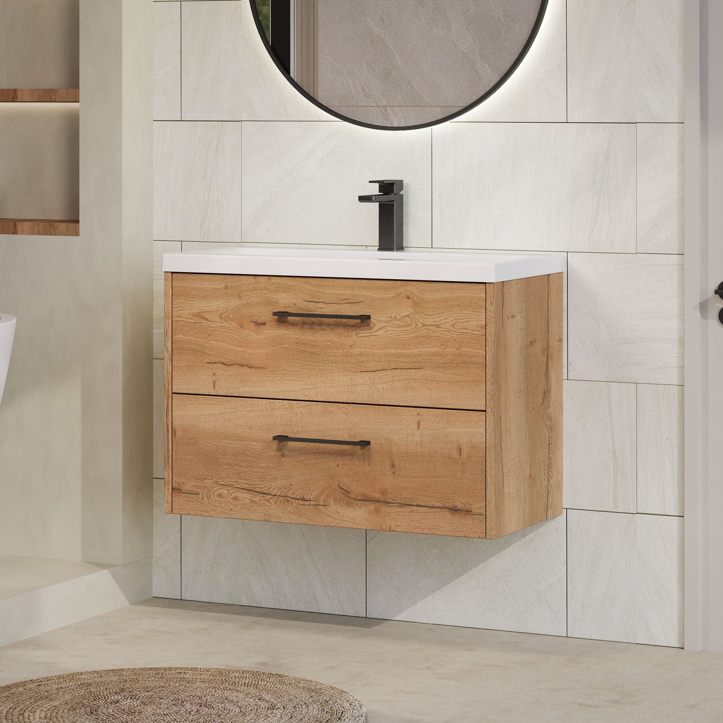 Juno 800mm Wall Hung 2-Drawer Unit