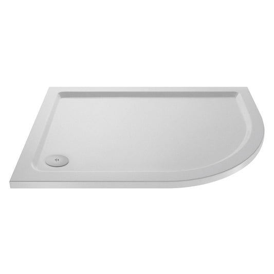 Slip Resistant Offset Quadrant Slimline Shower Tray Right Hand 1000 x 800mm