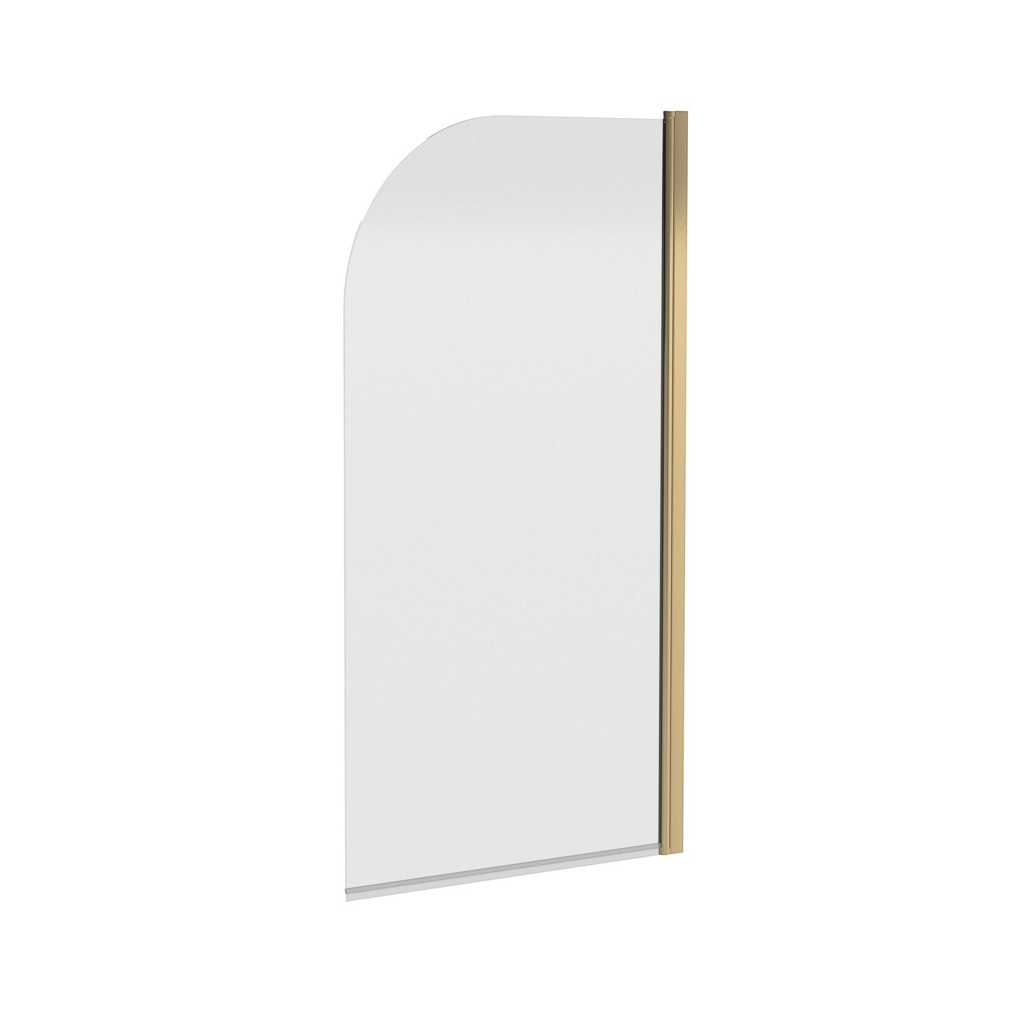 Nuie Pacific 790mm Semi-Frameless Brushed Brass Bath Screen