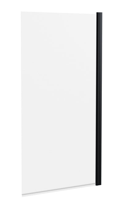 Nuie 790mm Semi-Frameless Matt Black Bath Screen