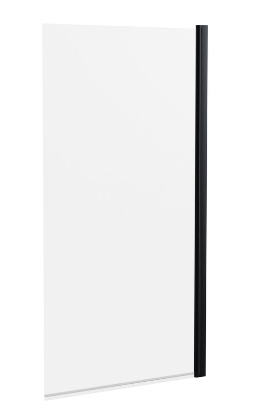 Nuie 790mm Semi-Frameless Matt Black Bath Screen