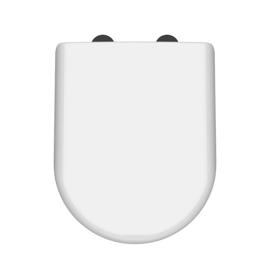 Nuie D-Shaped Soft Close Toilet Seat With Top Fix Hinge