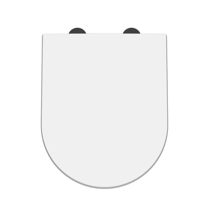 Nuie D-Shaped Soft Close Toilet Seat With Top Fix Hinge