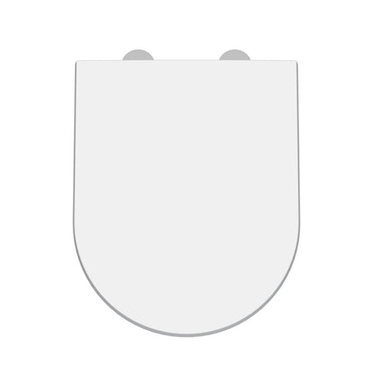 Nuie D-Shaped Soft Close Toilet Seat With Quick Release Hinge