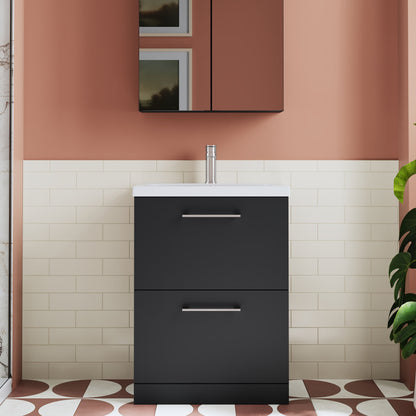 600mm Floor Standing 2 Drawer Unit (365 Deep)