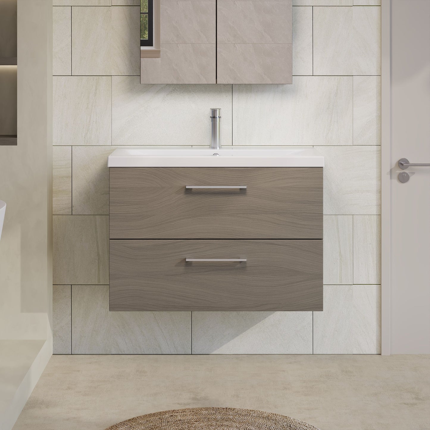 Arno 800mm Wall Hung 2-Drawer Unit