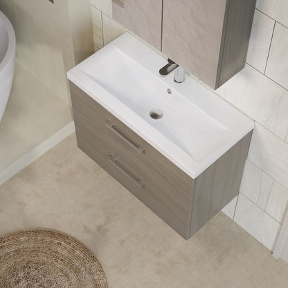 Arno 800mm Wall Hung 2-Drawer Unit