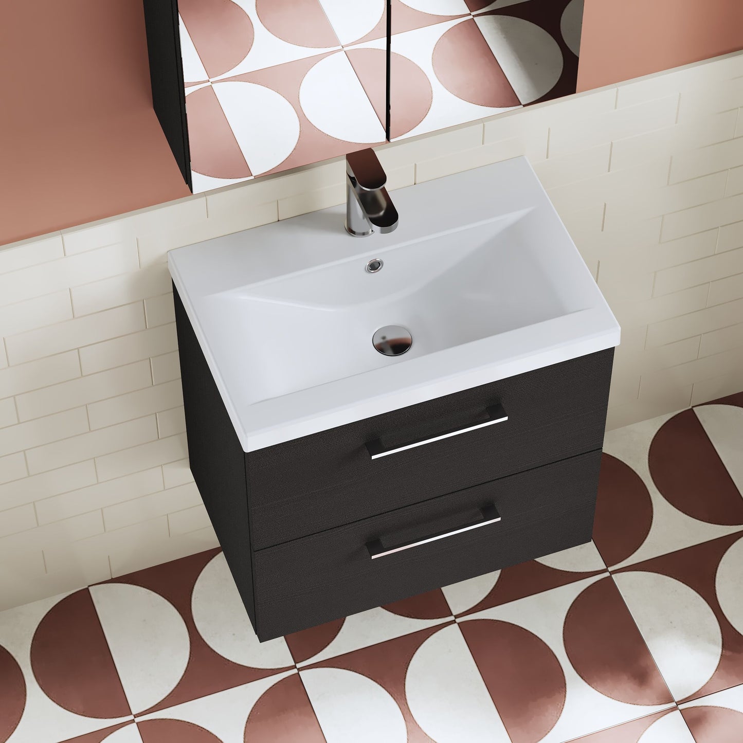 Arno 600mm Wall Hung 2-Drawer Unit