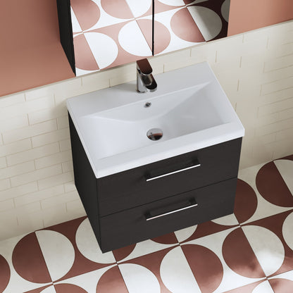 Arno 600mm Wall Hung 2-Drawer Unit