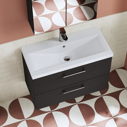 Arno 800mm Wall Hung 2-Drawer Unit