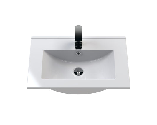 Furniture Minimalist Slimline Ceramic Basin 1 Tap Hole 600mm