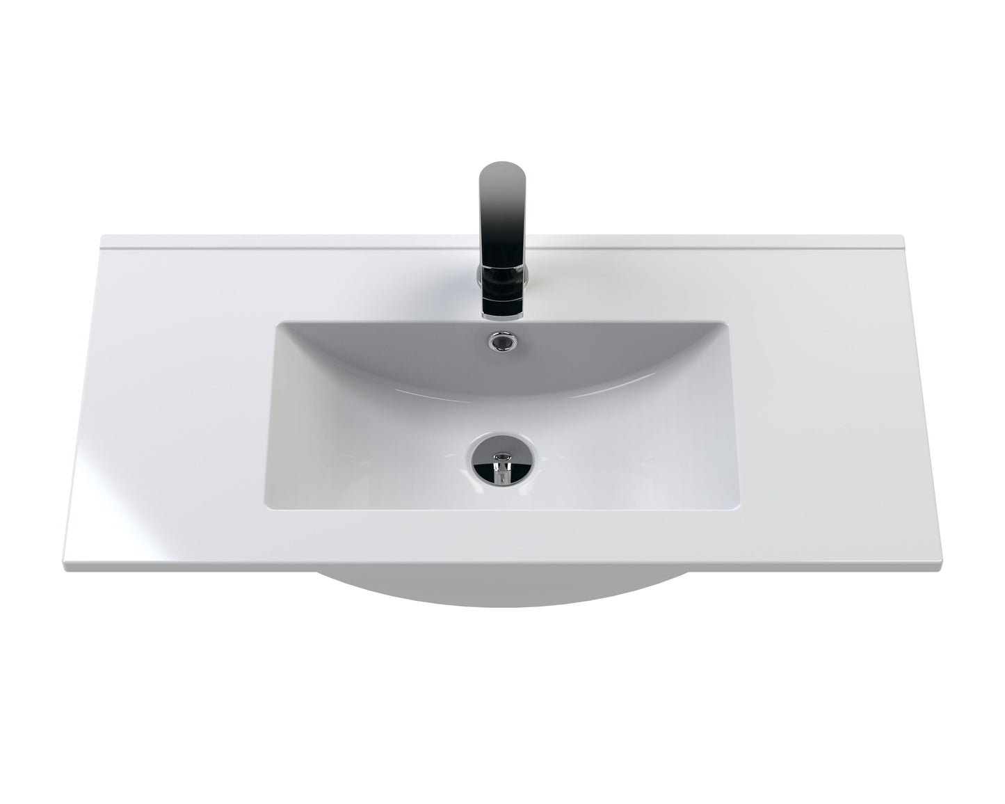 Furniture Minimalist Slimline Ceramic Basin 1 Tap Hole 800mm