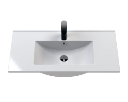 Furniture Minimalist Slimline Ceramic Basin 1 Tap Hole 800mm
