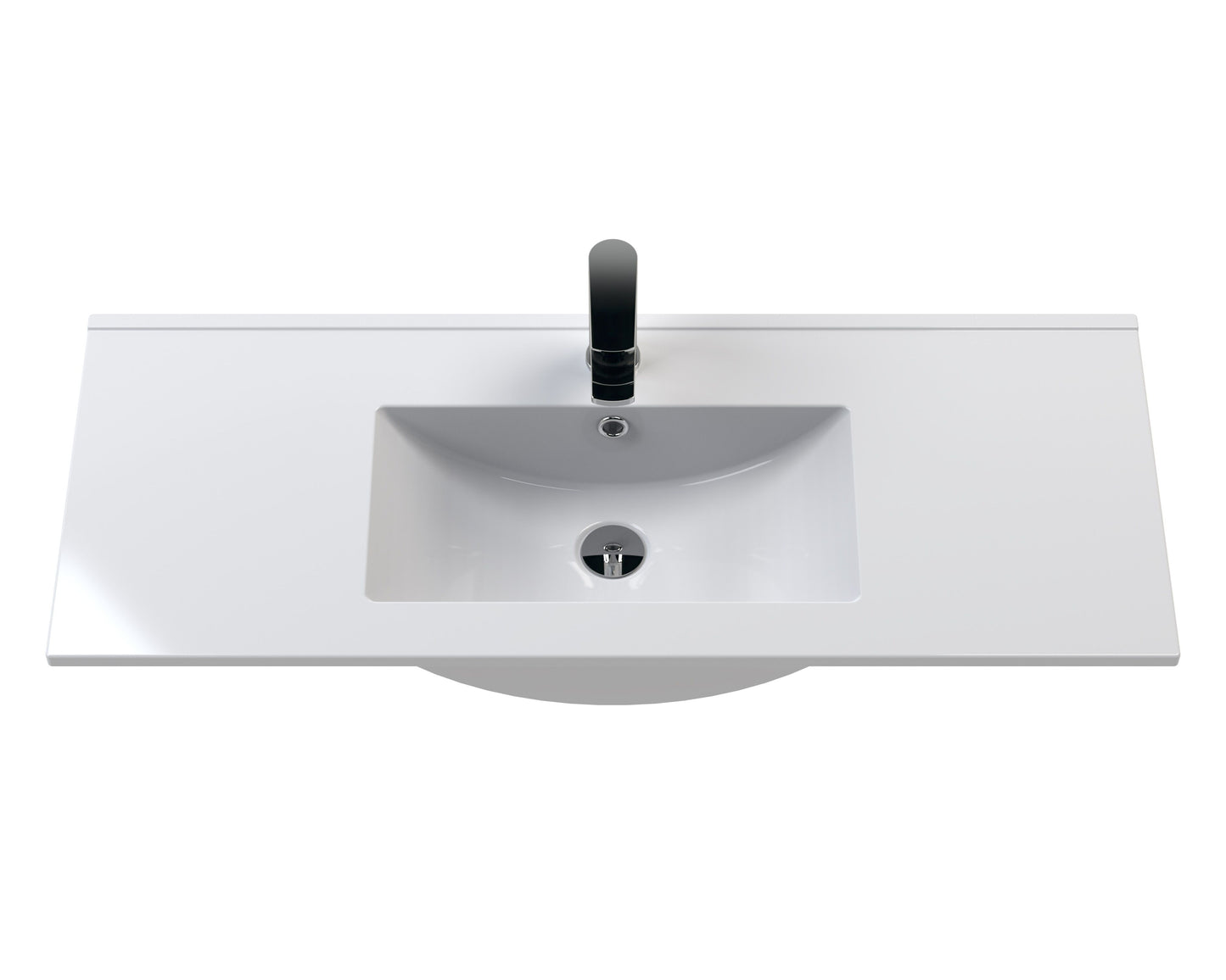 Furniture Minimalist Slimline Ceramic Basin 1 Tap Hole 1000mm