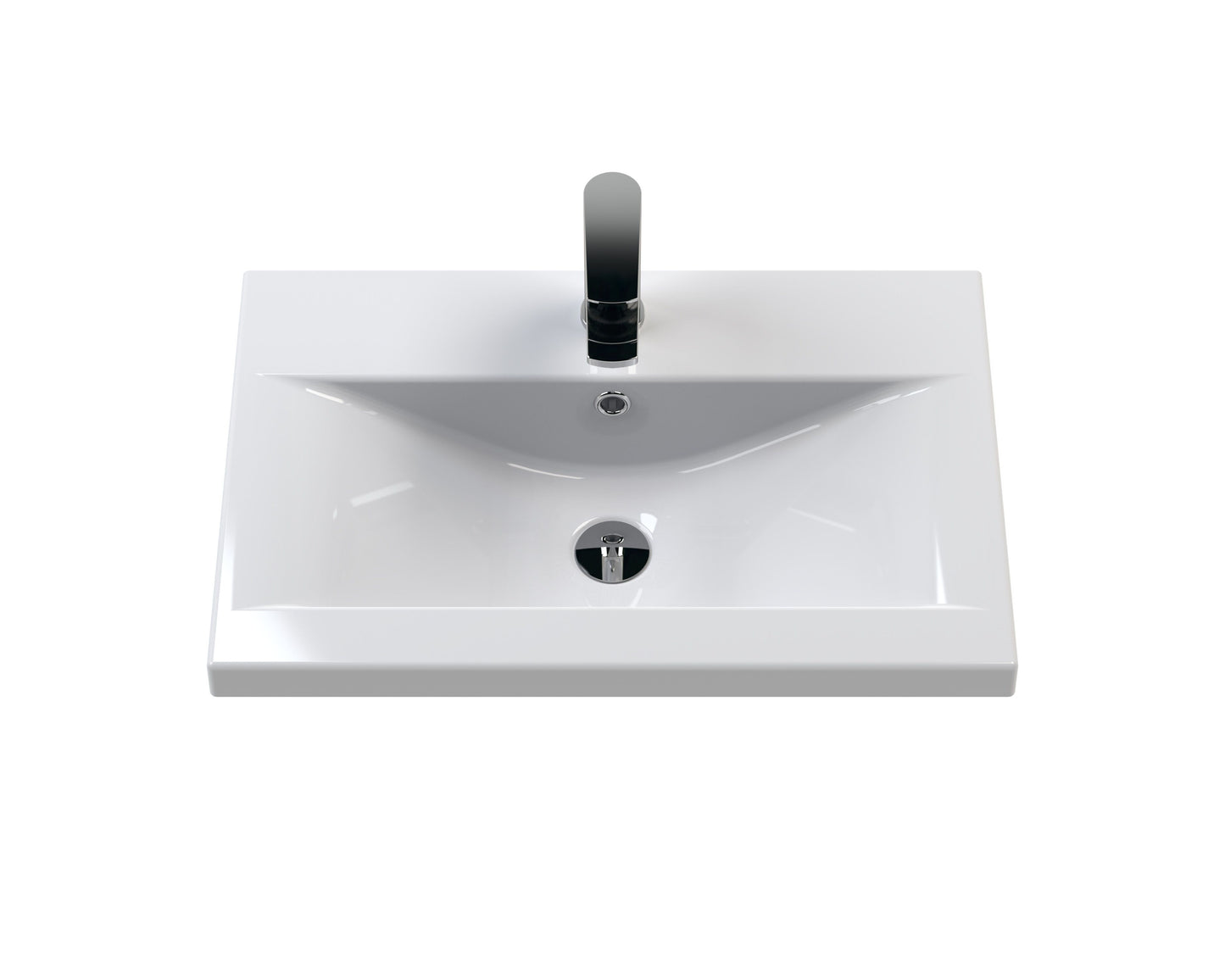 Furniture Mid-Edge Ceramic Basin 1 Tap Hole 600mm