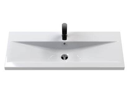 Furniture Mid-Edge Ceramic Basin 1 Tap Hole 1000mm