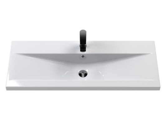 Furniture Mid-Edge Ceramic Basin 1 Tap Hole 1000mm