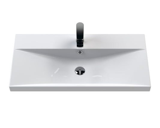 Furniture Thin-Edge Ceramic Basin 1 Tap Hole 800mm