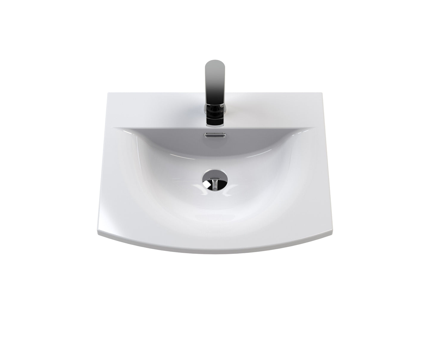 Furniture Curved Ceramic Basin 1 Tap Hole 500mm