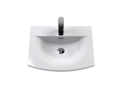 Furniture Curved Ceramic Basin 1 Tap Hole 500mm