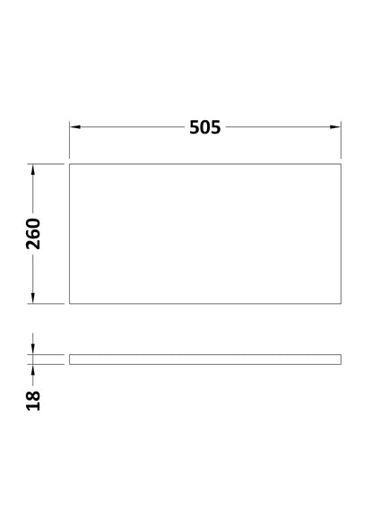 Hudson Reed Fusion 500mm Compact WC Unit Worktop