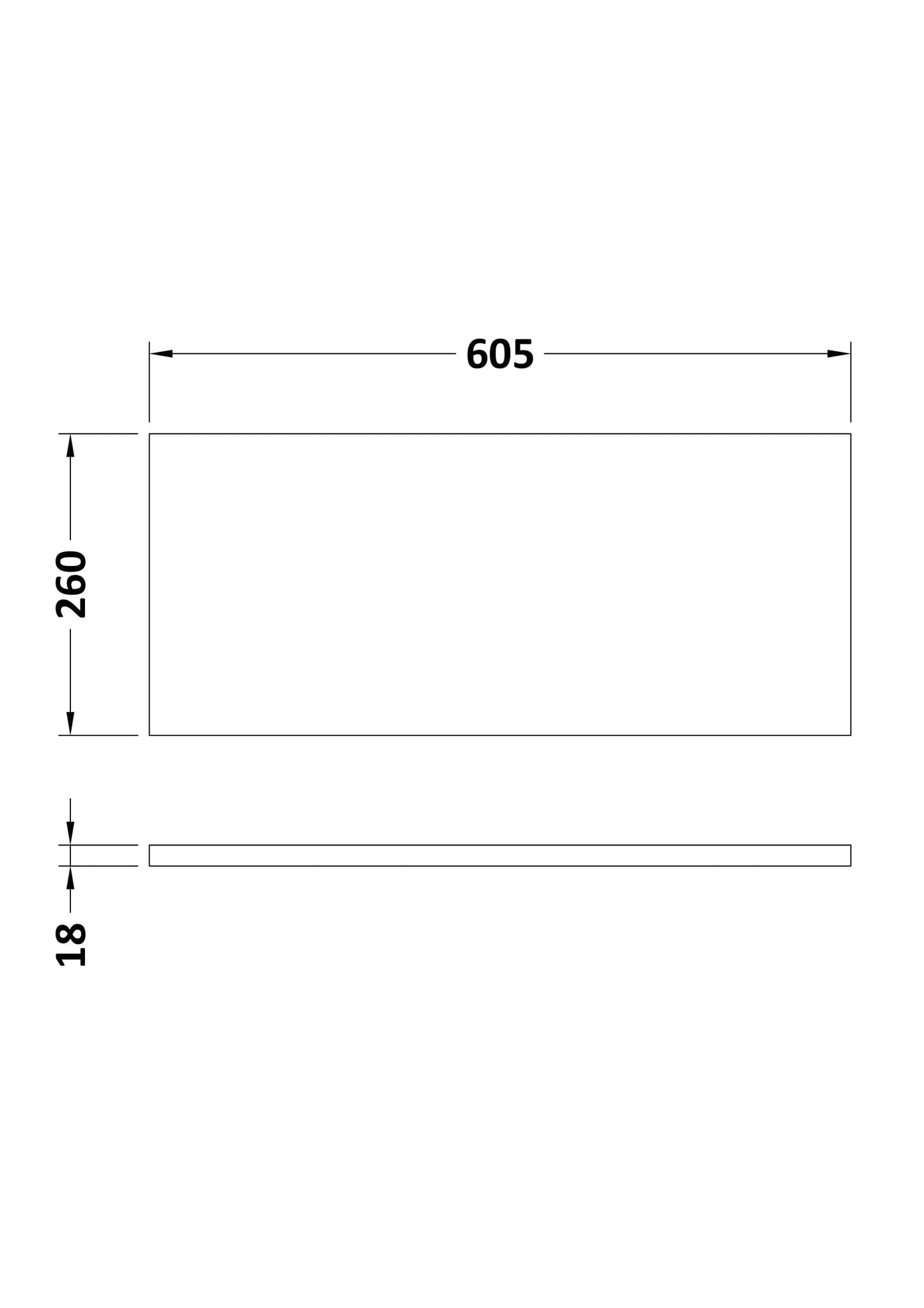 Hudson Reed Fusion 600mm Compact WC Unit Worktop