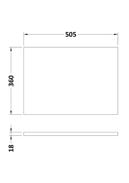 Hudson Reed Fusion 500mm WC Unit Worktop