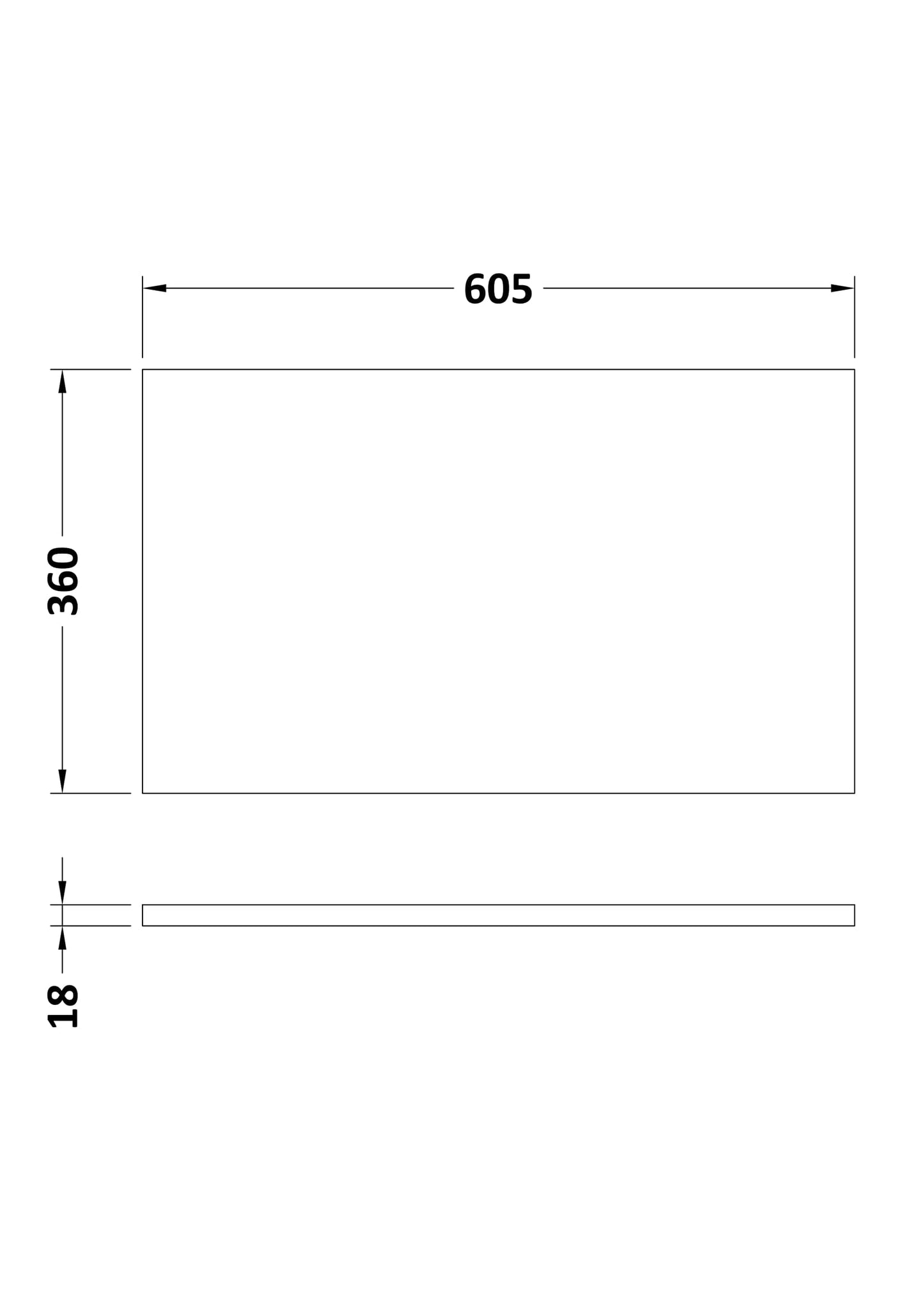 Hudson Reed Fusion 600mm WC Unit Worktop