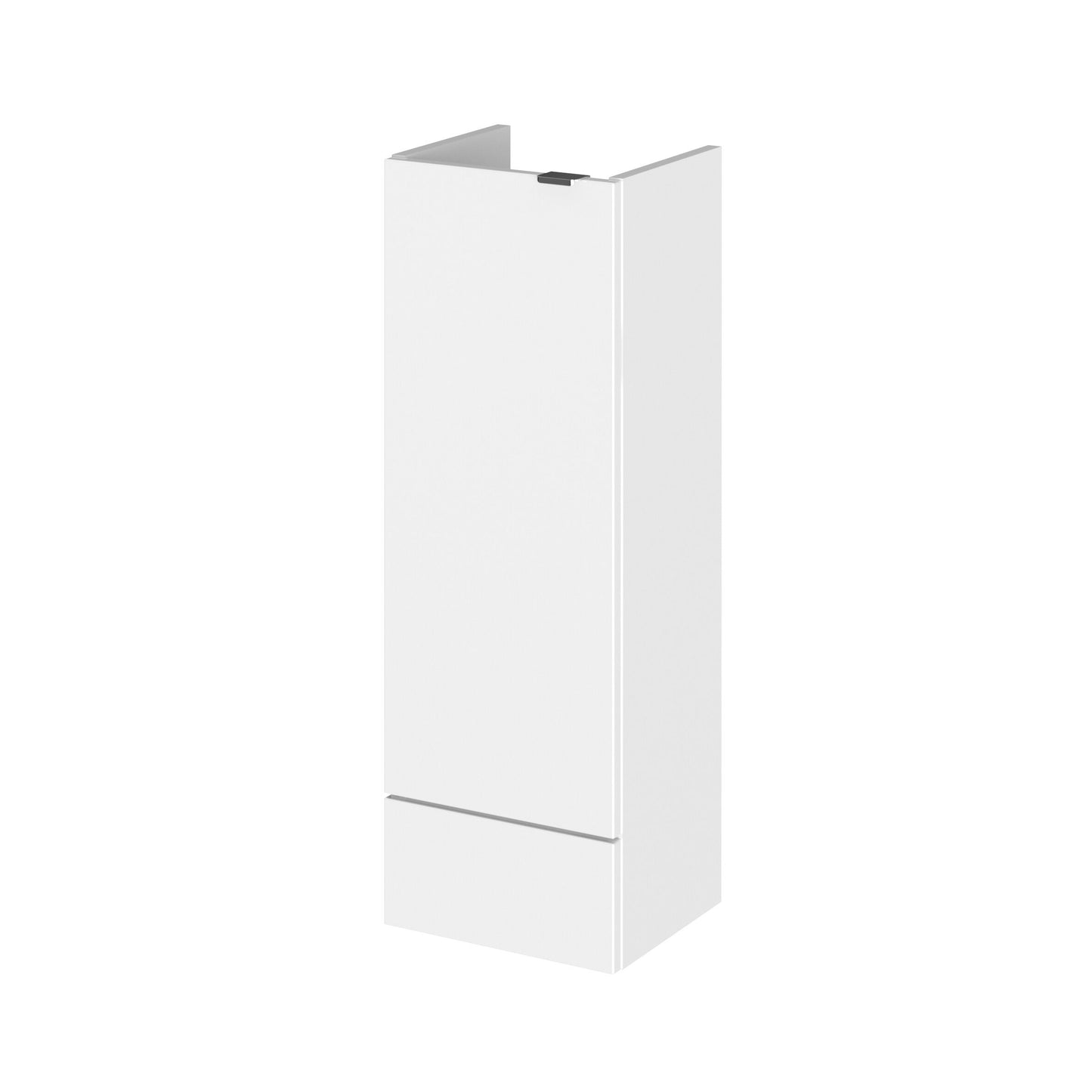 Hudson Reed Fusion 300mm 1 Door Gloss White Compact Floor Standing Base Unit With Handles