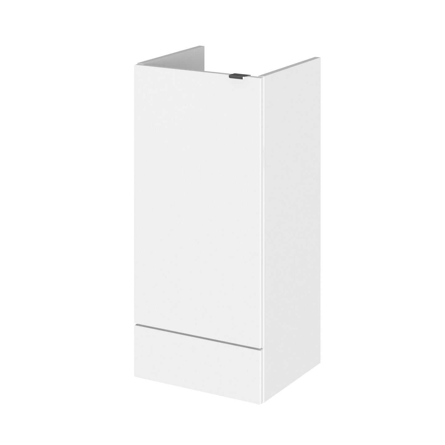 Hudson Reed Fusion 400mm 1 Door Gloss White Floor Standing Base Unit With Handles