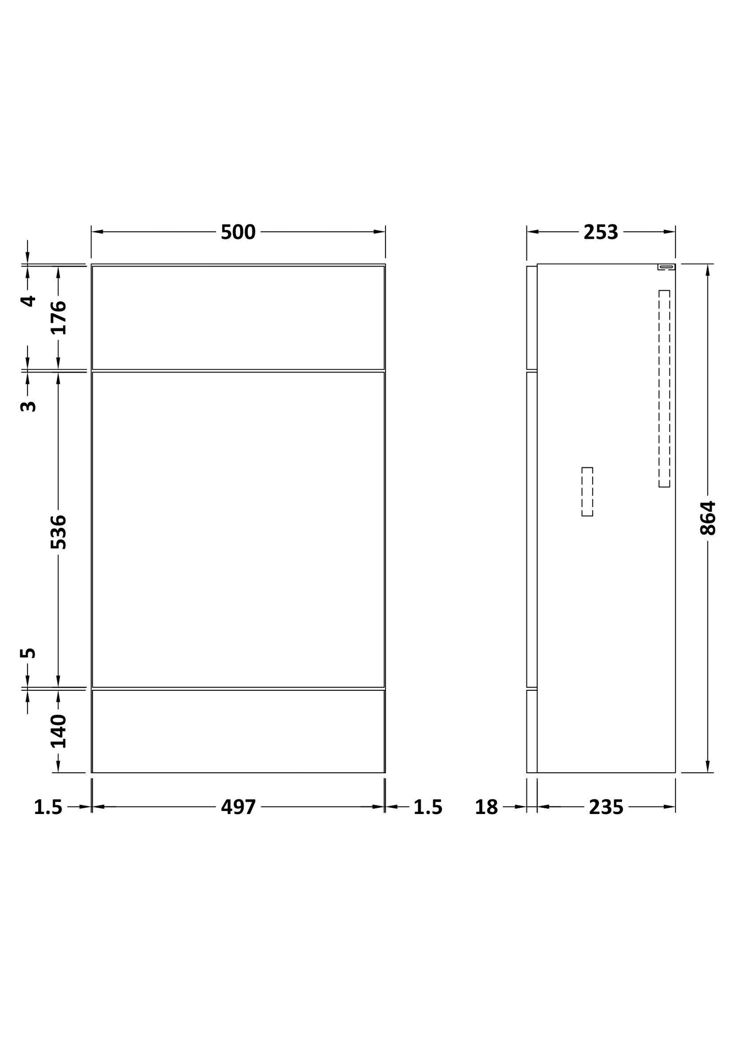 Hudson Reed Fusion 500mm Bleached Oak Floor Standing Compact WC Unit