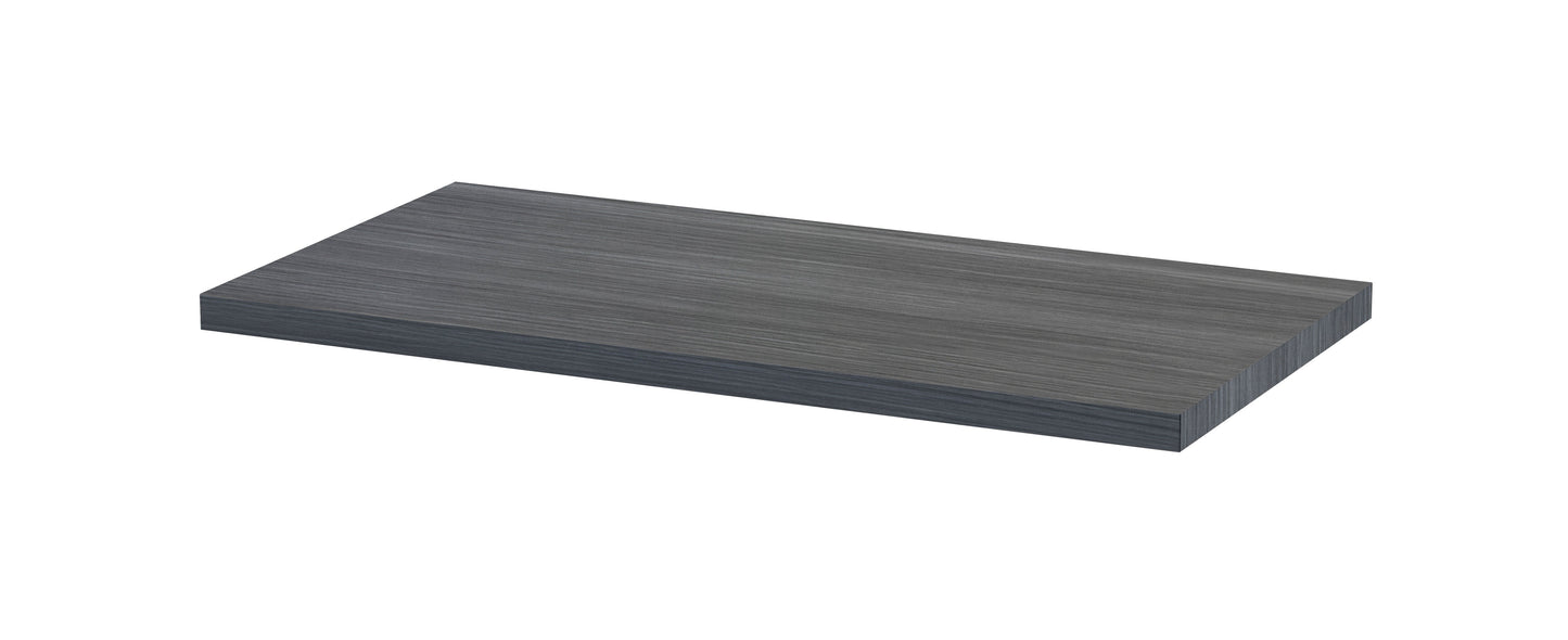 Hudson Reed Fusion 500mm Compact Grey Woodgrain WC Unit Worktop