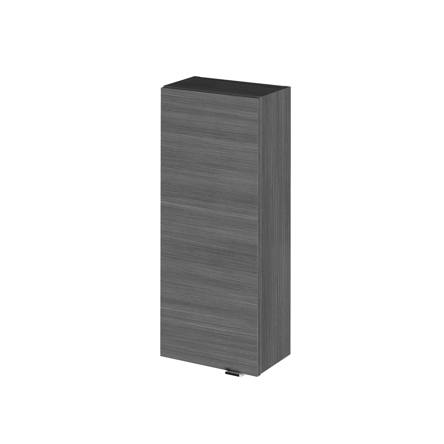 Hudson Reed Fusion 300mm 1 Door Graphite Grey Woodgrain Wall Hung Cabinet With Handles