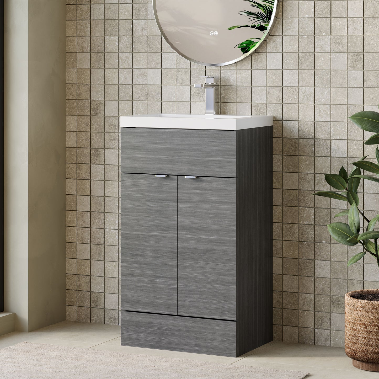 Fusion Wall Hung 2 Door Vanity Unit 600mm