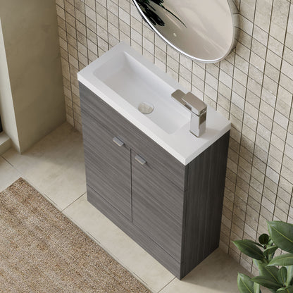 Fusion Wall Hung 2 Door Vanity Unit - Compact 600mm